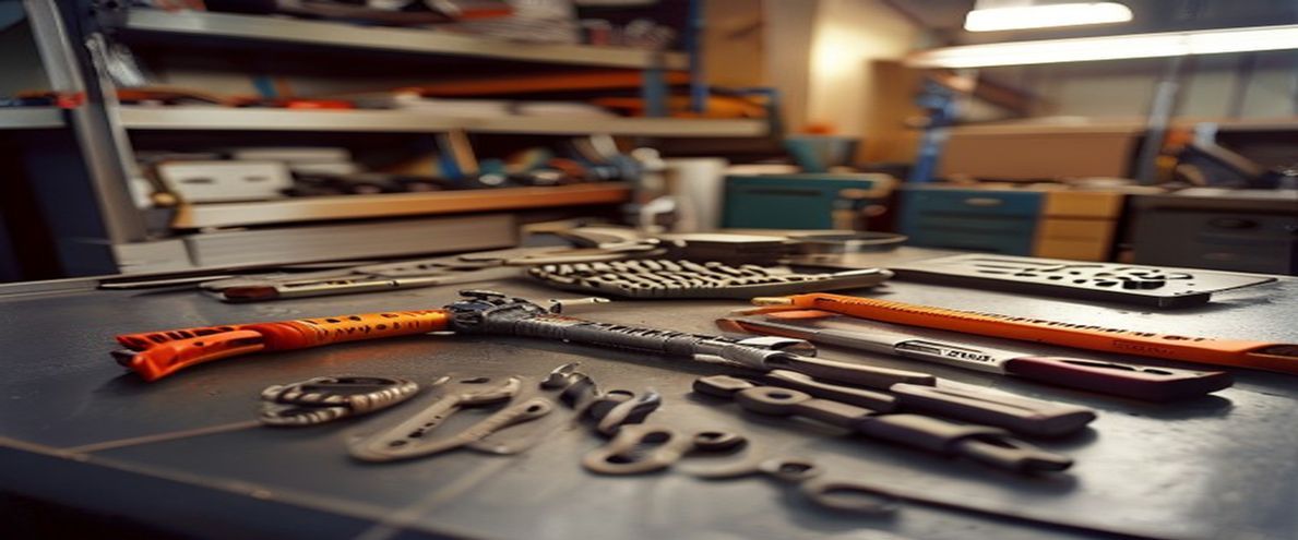 Professional auto repair workshop with tools and equipment