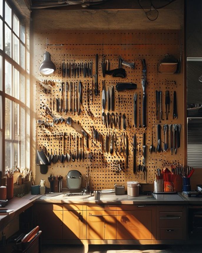 Organized workshop tools at Master Mechanics